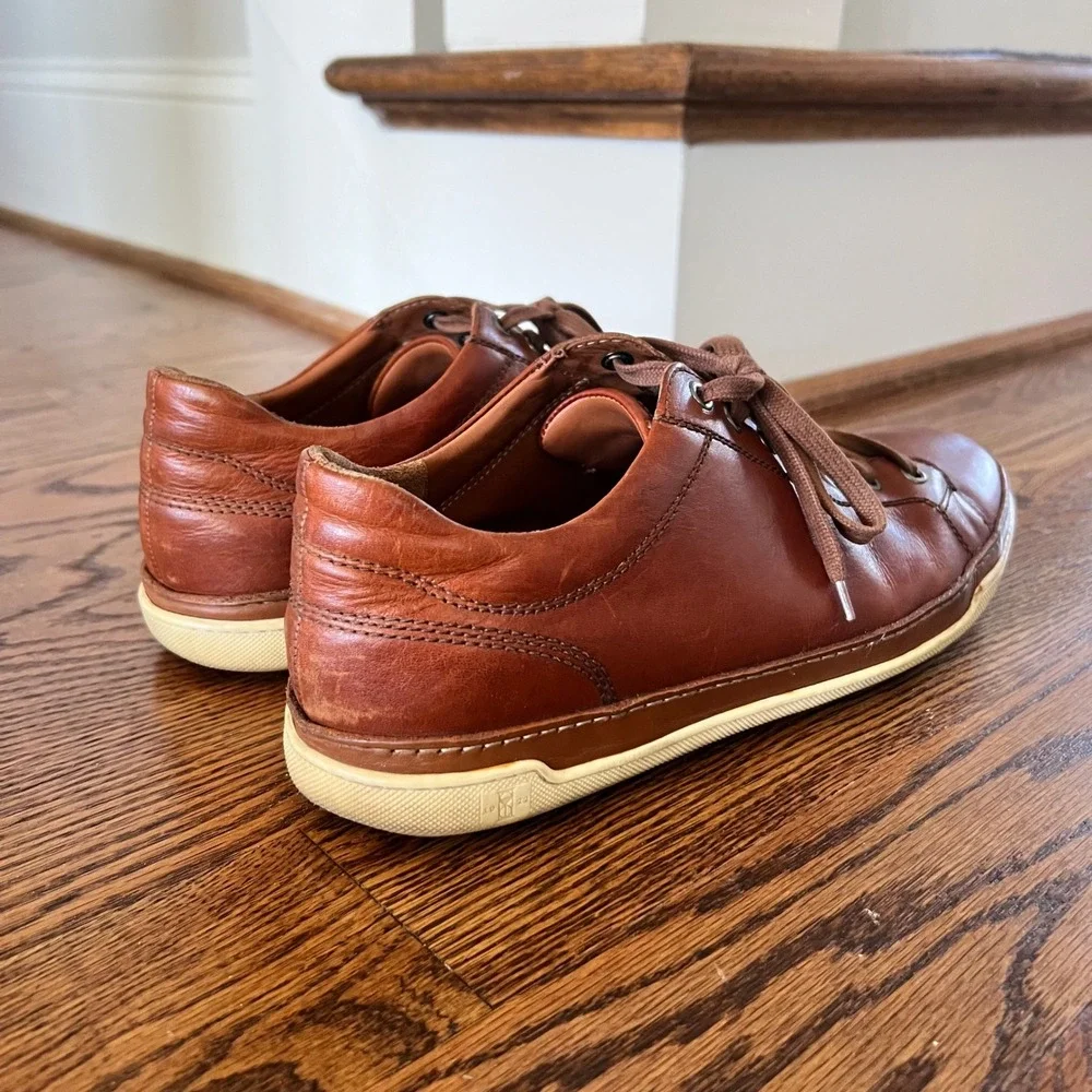 Allen Edmonds Porter Mens Leather Sneakers Brown Derby‎ Shoes Portugal MSRP $350